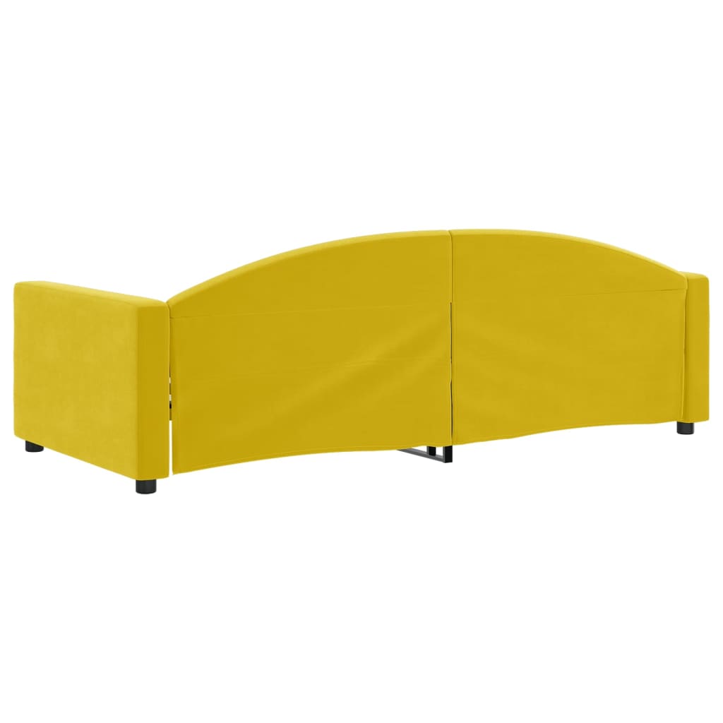 Slaapbank 90x200 cm fluweel geel Bedden & bedframes | Creëer jouw Trendy Thuis | Gratis bezorgd & Retour | Trendy.nl