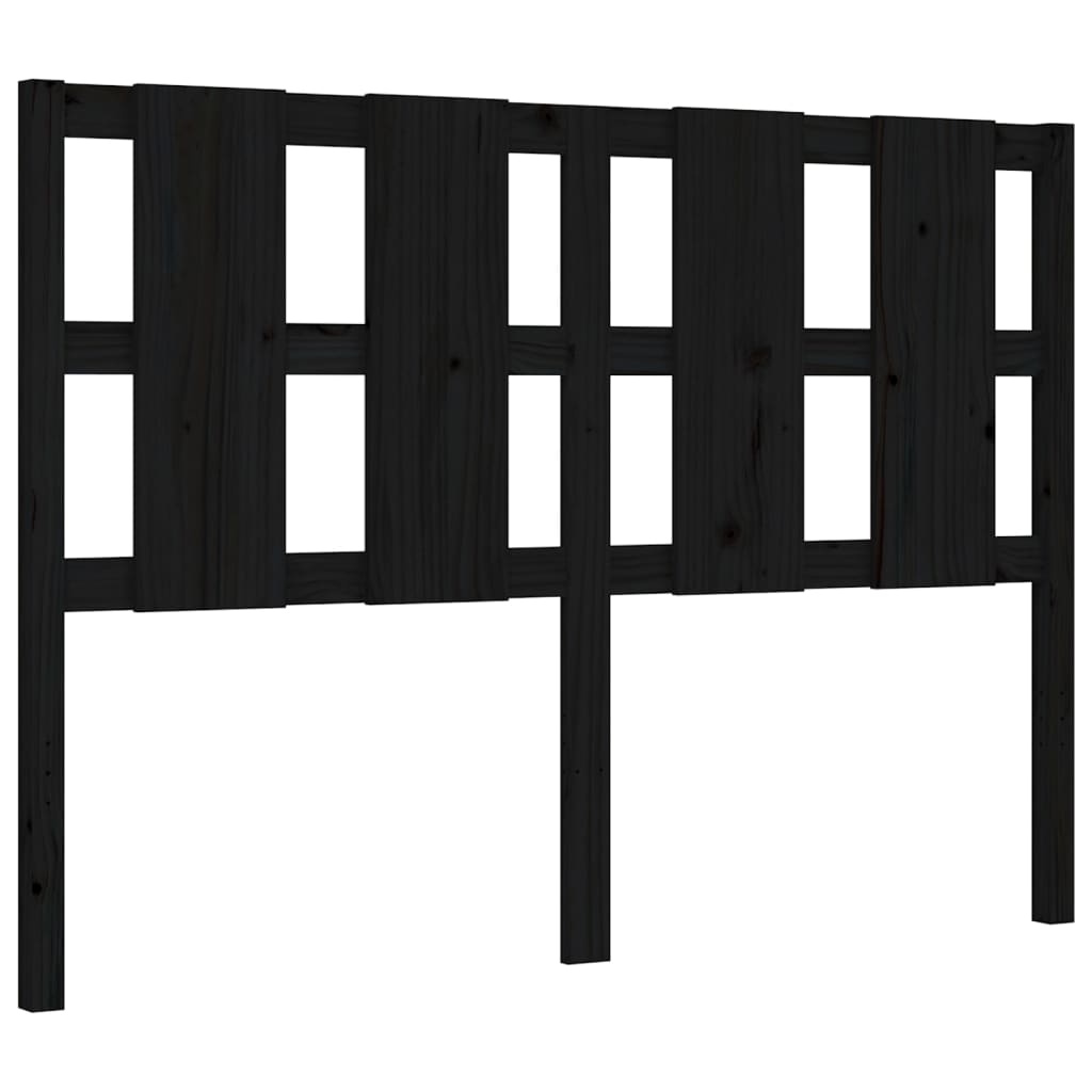 Modern bedframe met elegant hoofdbord van massief hout - Zwarte 140x200 cm slaapkamer oplossing Bedden & bedframes | Creëer jouw Trendy Thuis | Gratis bezorgd & Retour | Trendy.nl