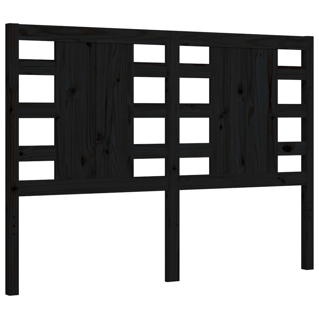 Bedframe met hoofdbord massief hout zwart 140x200 cm Bedden & bedframes | Creëer jouw Trendy Thuis | Gratis bezorgd & Retour | Trendy.nl