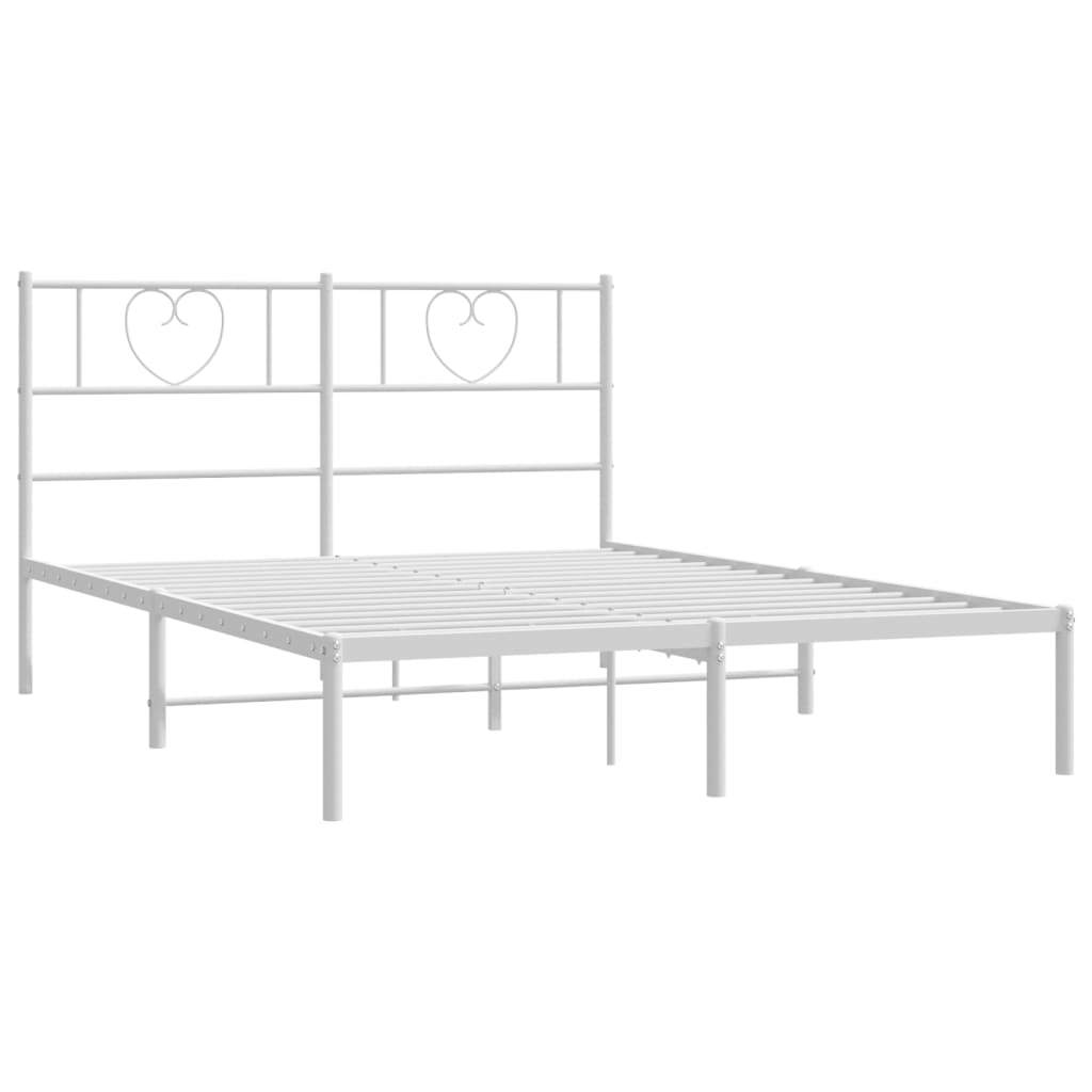 "Luxe bedframe met stijlvol metalen hoofdbord in wit voor extra comfort - 150x200 cm" Bedden & bedframes | Creëer jouw Trendy Thuis | Gratis bezorgd & Retour | Trendy.nl