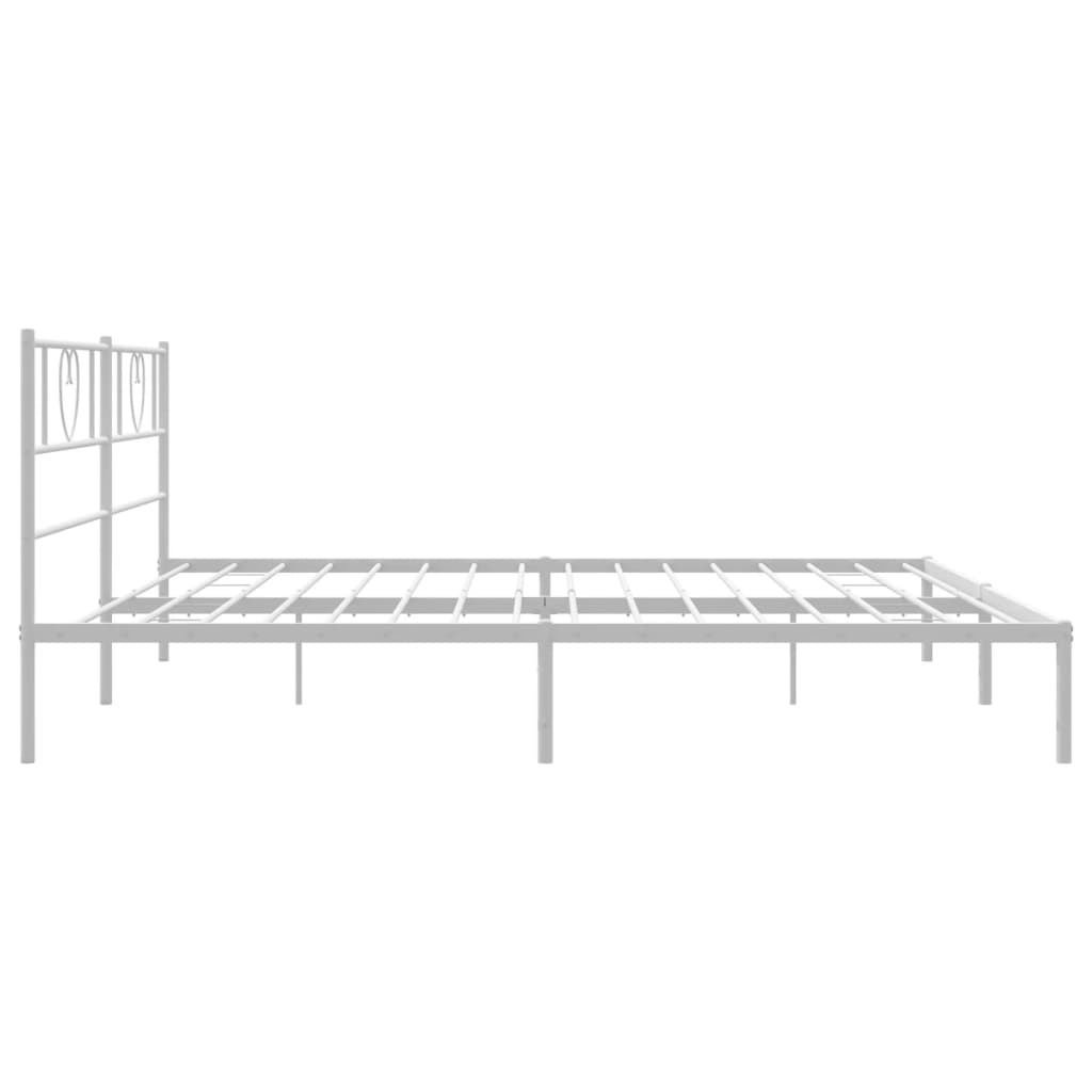 Bedframe met hoofdbord metaal wit 180x200 cm Bedden & bedframes | Creëer jouw Trendy Thuis | Gratis bezorgd & Retour | Trendy.nl