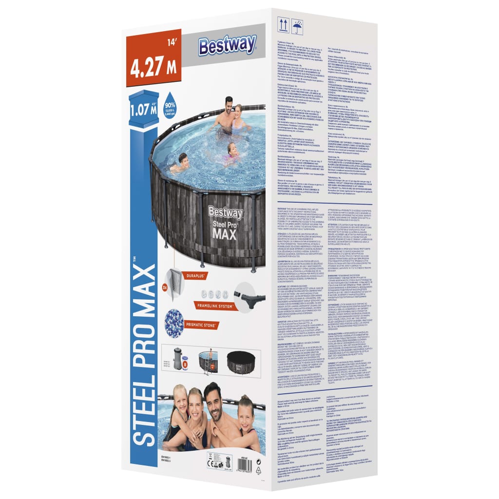 Bestway Steel Pro MAX Zwembadset rond 427x107 cm van Trendy Zwembaden | Creëer jouw Trendy Thuis | Gratis bezorgd & Retour | Trendy.nl