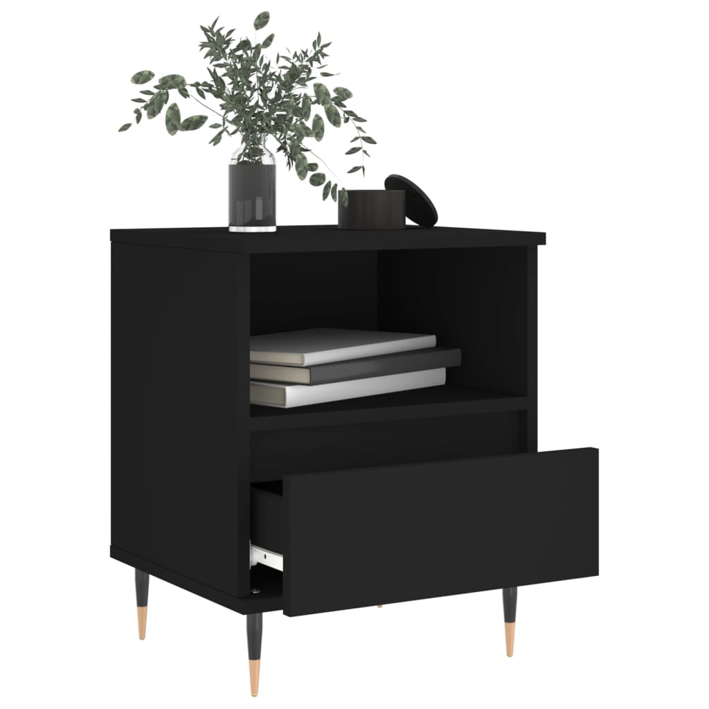 Nachtkastjes 2 st 40x35x50 cm bewerkt hout zwart Nachtkastjes | Creëer jouw Trendy Thuis | Gratis bezorgd & Retour | Trendy.nl