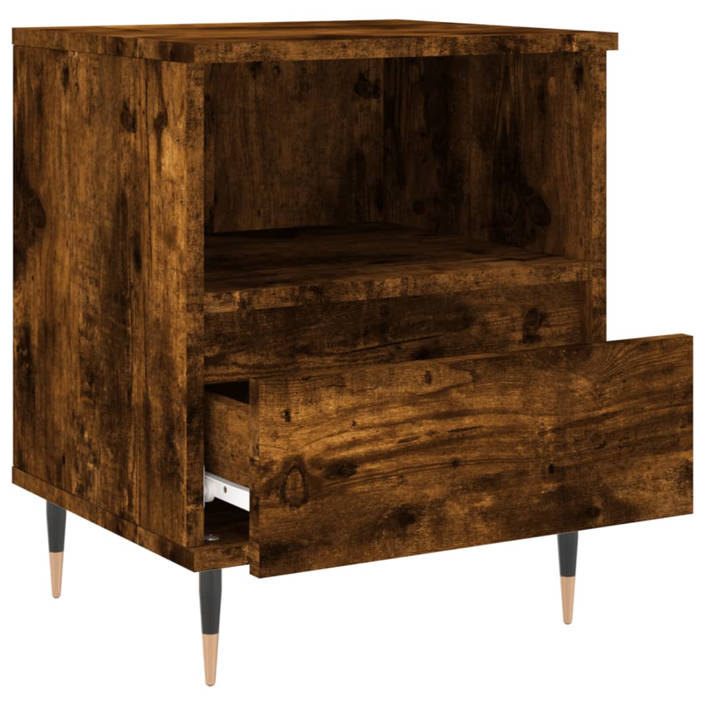 Nachtkastjes 2 st 40x35x50 cm bewerkt hout gerookt eikenkleurig Nachtkastjes | Creëer jouw Trendy Thuis | Gratis bezorgd & Retour | Trendy.nl