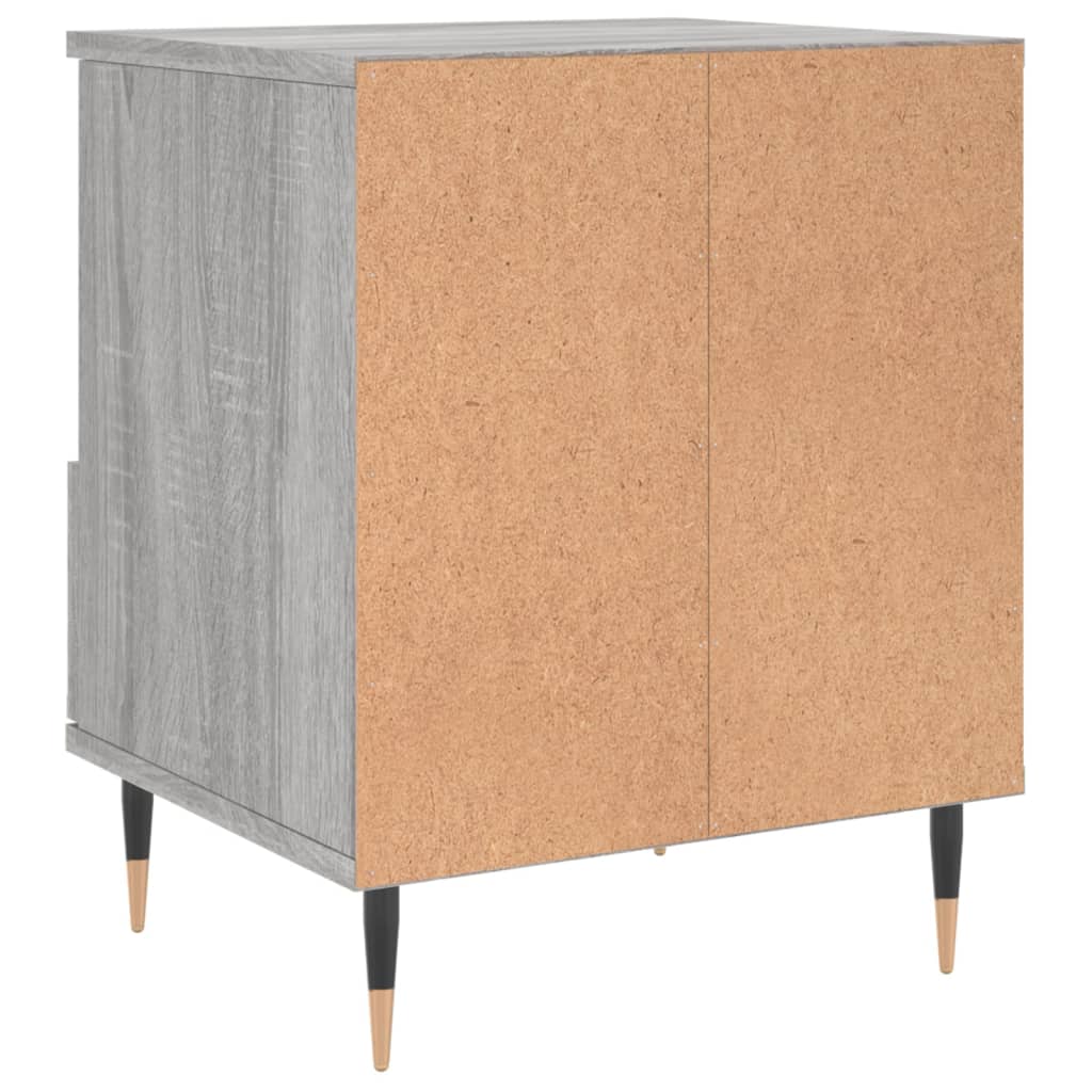 Nachtkastje 40x35x50 cm bewerkt hout grijs sonoma eikenkleurig Nachtkastjes | Creëer jouw Trendy Thuis | Gratis bezorgd & Retour | Trendy.nl