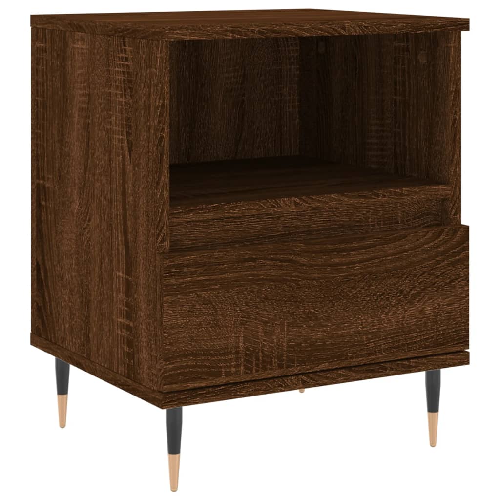 Nachtkastjes 2 st 40x35x50 cm bewerkt hout bruin eikenkleur Nachtkastjes | Creëer jouw Trendy Thuis | Gratis bezorgd & Retour | Trendy.nl