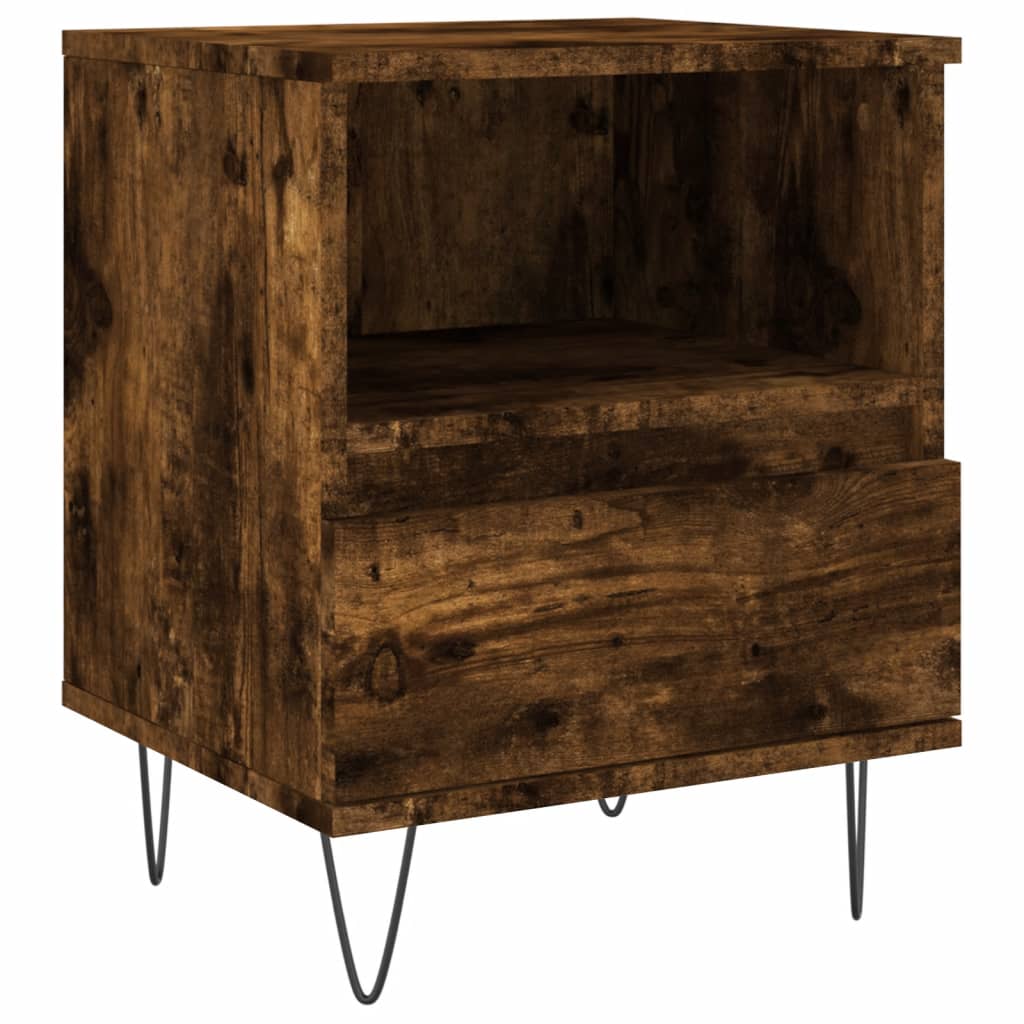 Nachtkastjes 2 st 40x35x50 cm bewerkt hout gerookt eikenkleurig Nachtkastjes | Creëer jouw Trendy Thuis | Gratis bezorgd & Retour | Trendy.nl