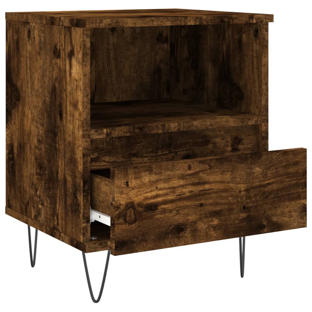 Nachtkastjes 2 st 40x35x50 cm bewerkt hout gerookt eikenkleurig Nachtkastjes | Creëer jouw Trendy Thuis | Gratis bezorgd & Retour | Trendy.nl