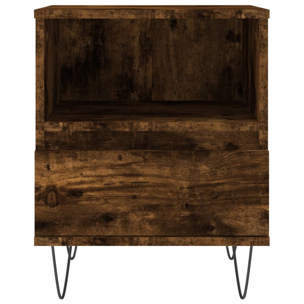 Nachtkastjes 2 st 40x35x50 cm bewerkt hout gerookt eikenkleurig Nachtkastjes | Creëer jouw Trendy Thuis | Gratis bezorgd & Retour | Trendy.nl