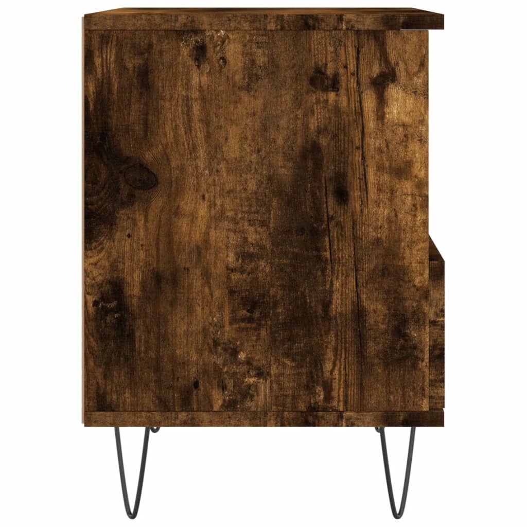 Nachtkastjes 2 st 40x35x50 cm bewerkt hout gerookt eikenkleurig Nachtkastjes | Creëer jouw Trendy Thuis | Gratis bezorgd & Retour | Trendy.nl