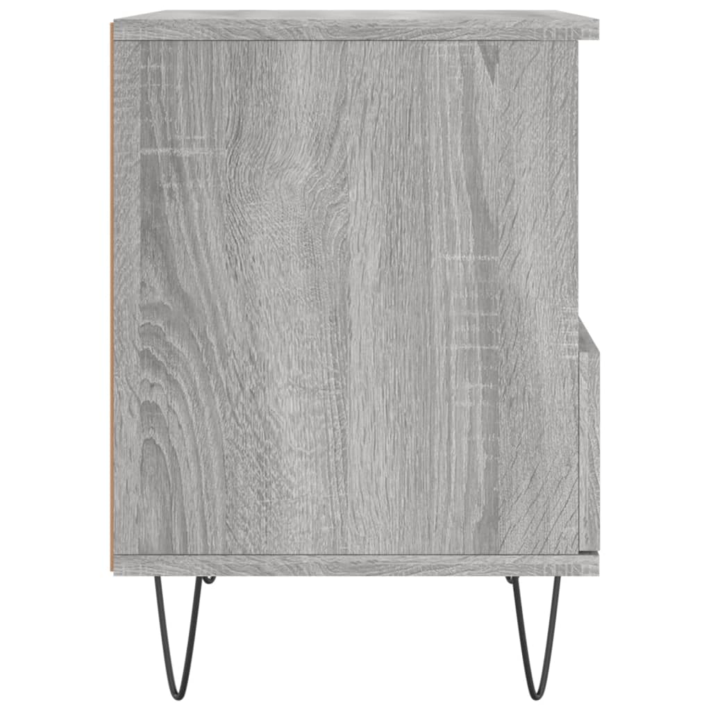 Nachtkastje 40x35x50 cm bewerkt hout grijs sonoma eikenkleurig Nachtkastjes | Creëer jouw Trendy Thuis | Gratis bezorgd & Retour | Trendy.nl