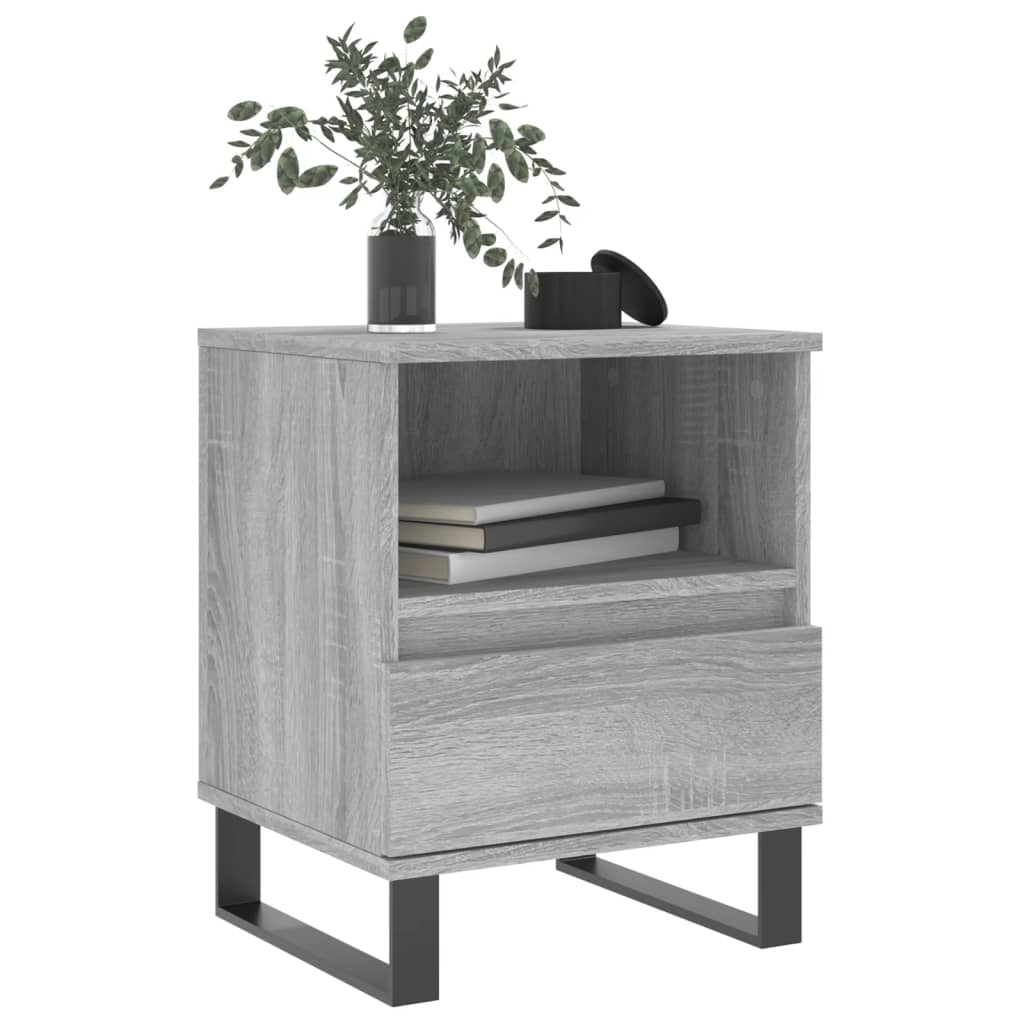 Nachtkastjes 2 st 40x35x50 cm bewerkt hout grijs sonoma eiken Nachtkastjes | Creëer jouw Trendy Thuis | Gratis bezorgd & Retour | Trendy.nl