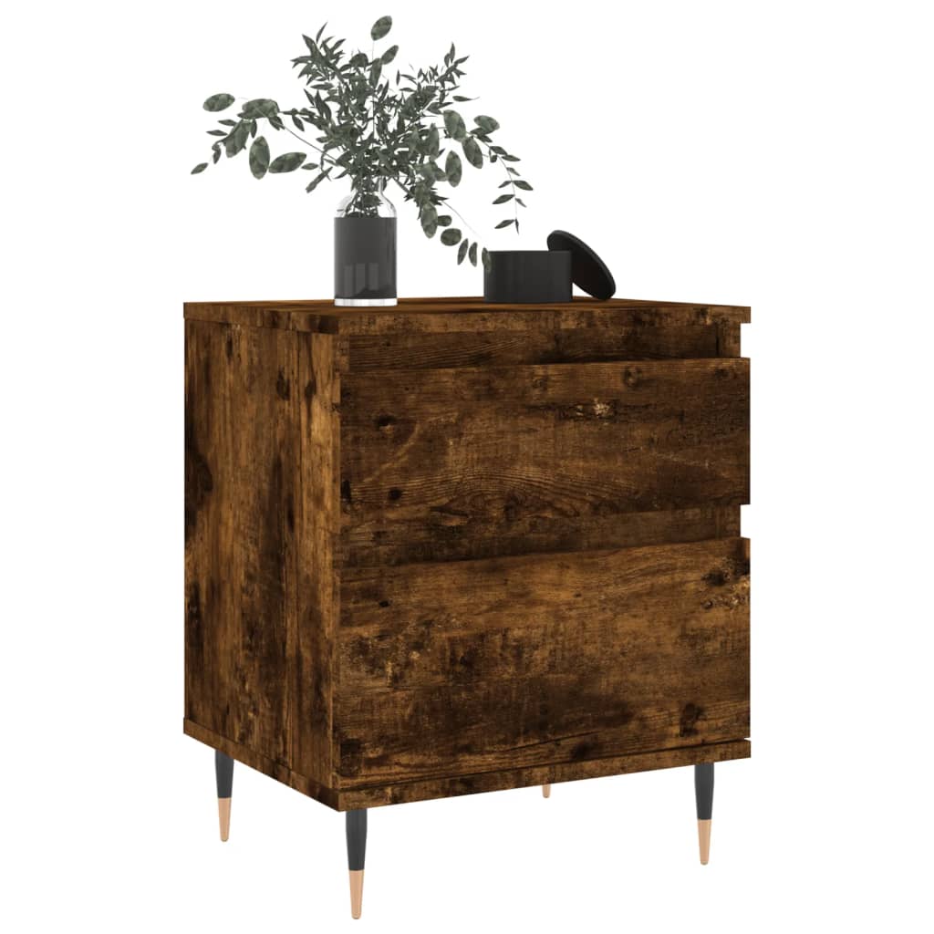 Nachtkastje 40x35x50 cm bewerkt hout gerookt eikenkleurig Nachtkastjes | Creëer jouw Trendy Thuis | Gratis bezorgd & Retour | Trendy.nl