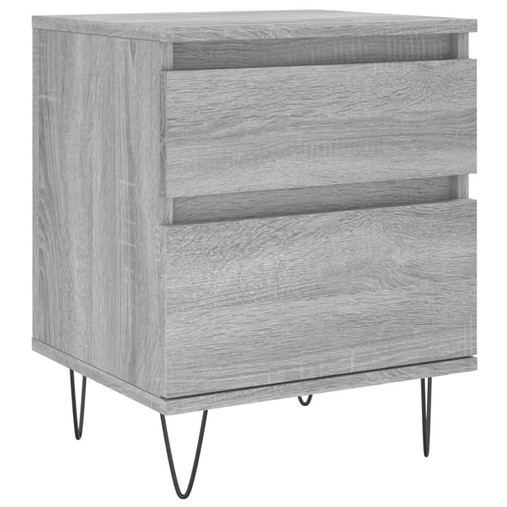 Nachtkastjes 2 st 40x35x50 cm bewerkt hout grijs sonoma eiken Nachtkastjes | Creëer jouw Trendy Thuis | Gratis bezorgd & Retour | Trendy.nl