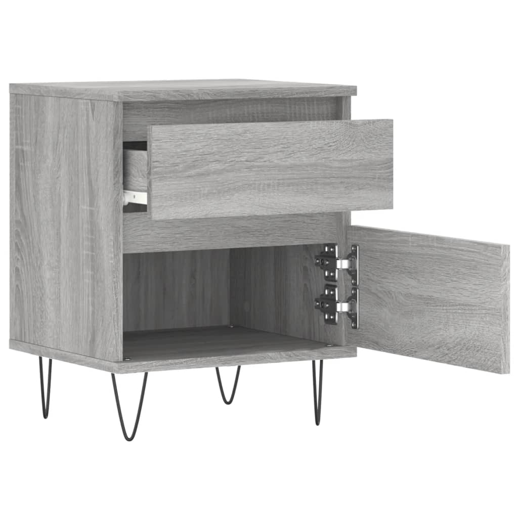 Nachtkastjes 2 st 40x35x50 cm bewerkt hout grijs sonoma eiken Nachtkastjes | Creëer jouw Trendy Thuis | Gratis bezorgd & Retour | Trendy.nl