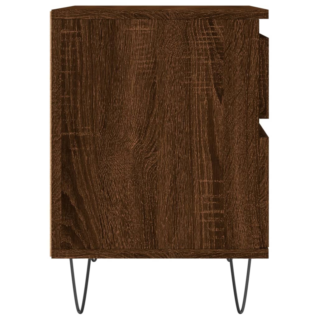 Nachtkastjes 2 st 40x35x50 cm bewerkt hout bruin eikenkleur Nachtkastjes | Creëer jouw Trendy Thuis | Gratis bezorgd & Retour | Trendy.nl