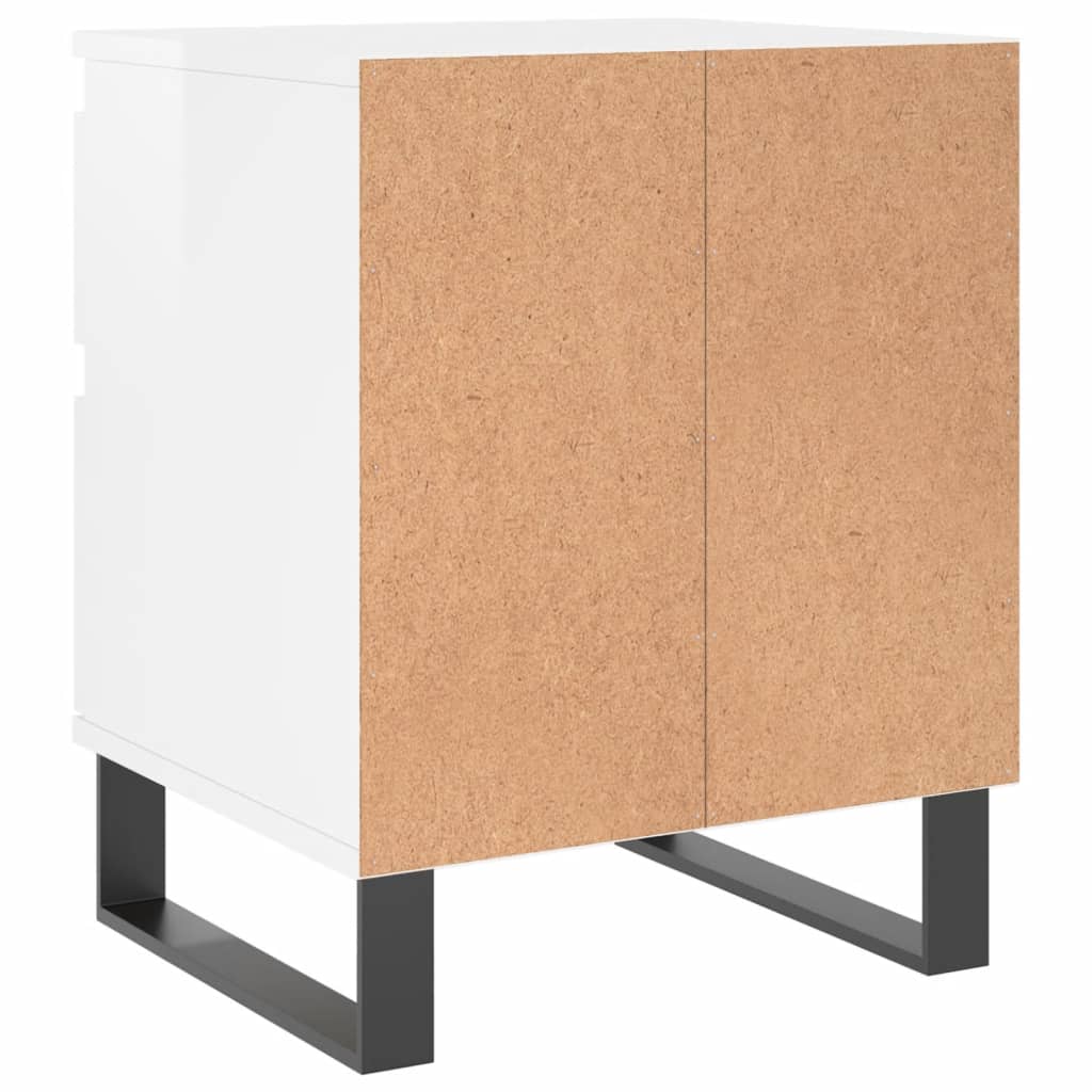 Nachtkastjes 2 st 40x35x50 cm bewerkt hout hoogglans wit Nachtkastjes | Creëer jouw Trendy Thuis | Gratis bezorgd & Retour | Trendy.nl