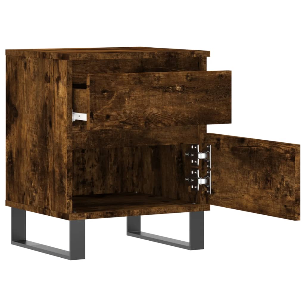 Nachtkastjes 2 st 40x35x50 cm bewerkt hout gerookt eikenkleurig Nachtkastjes | Creëer jouw Trendy Thuis | Gratis bezorgd & Retour | Trendy.nl