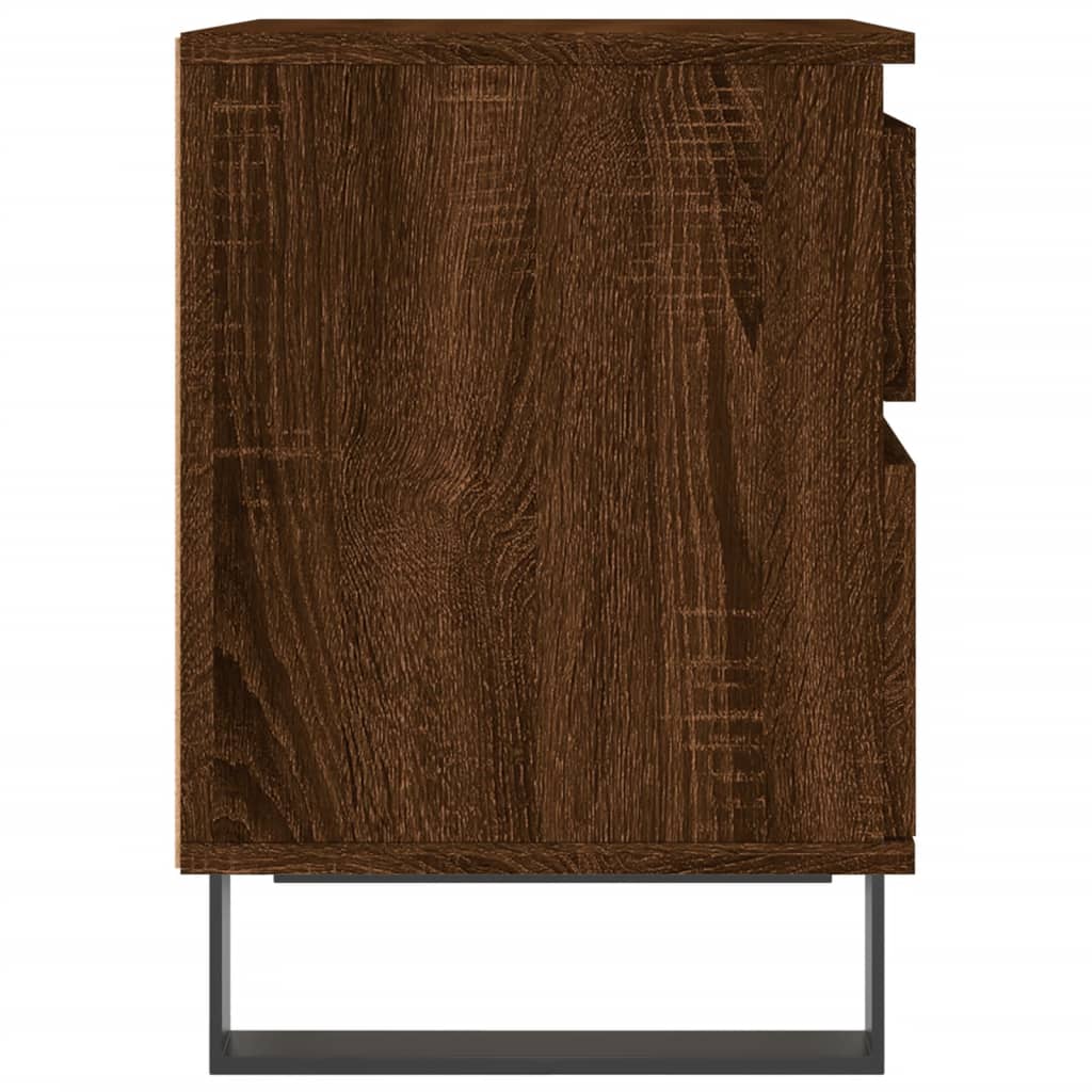 Nachtkastje 40x35x50 cm bewerkt hout bruin eikenkleur Nachtkastjes | Creëer jouw Trendy Thuis | Gratis bezorgd & Retour | Trendy.nl