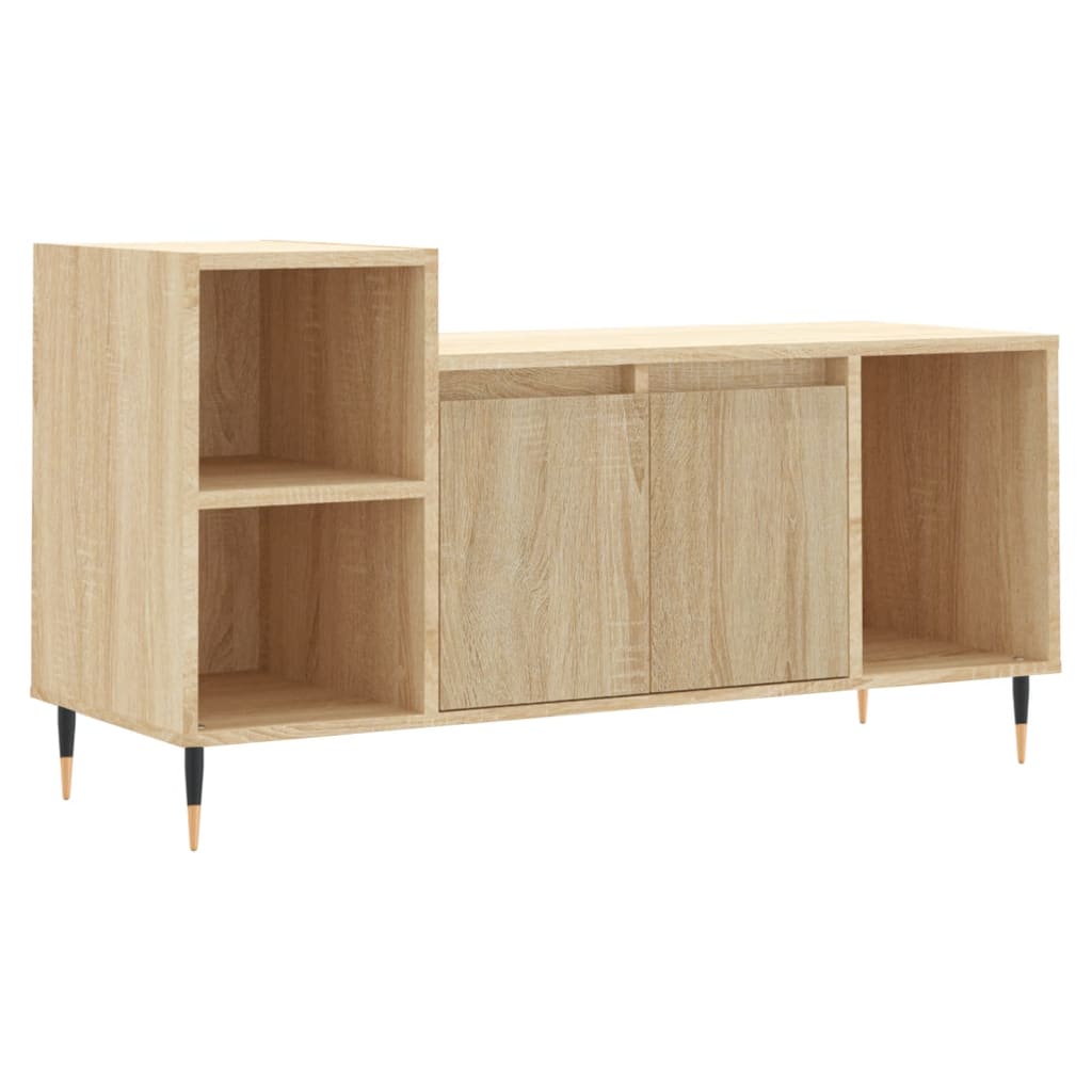 Stijlvol tv-meubel van bewerkt hout in sonoma eikenkleur - 100x35x55 cm Tv-meubels | Creëer jouw Trendy Thuis | Gratis bezorgd & Retour | Trendy.nl