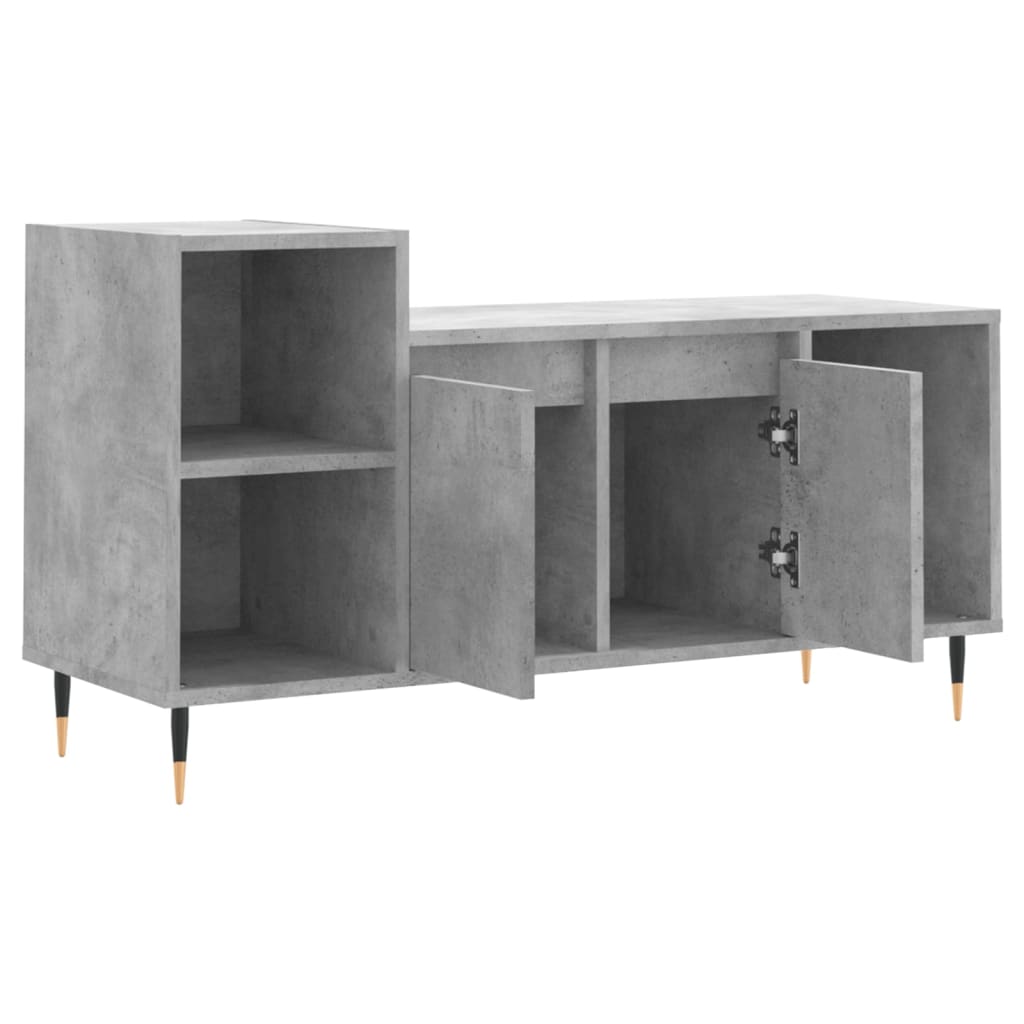 Prachtig Tv-meubel van bewerkt hout in betongrijs - 100x35x55 cm Tv-meubels | Creëer jouw Trendy Thuis | Gratis bezorgd & Retour | Trendy.nl