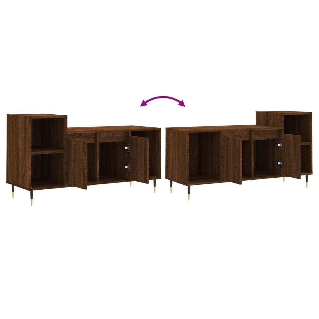 Ruim Tv-meubel van bewerkt hout in bruine eikenkleur - 100x35x55 cm Tv-meubels | Creëer jouw Trendy Thuis | Gratis bezorgd & Retour | Trendy.nl
