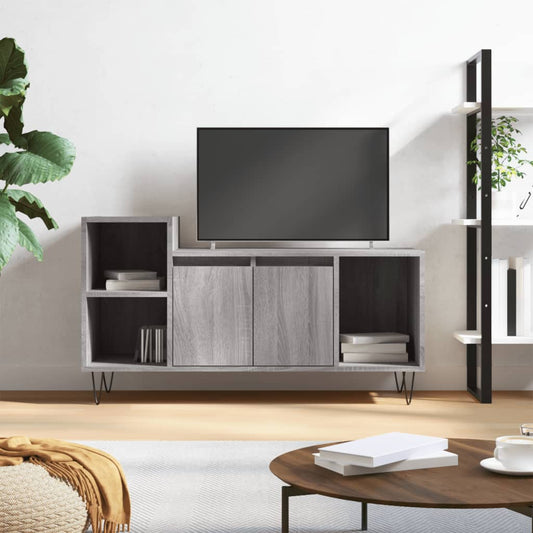 Moderne Tv-meubel van bewerkt hout in grijs sonoma eikenkleur - 100x35x55 cm Tv-meubels | Creëer jouw Trendy Thuis | Gratis bezorgd & Retour | Trendy.nl