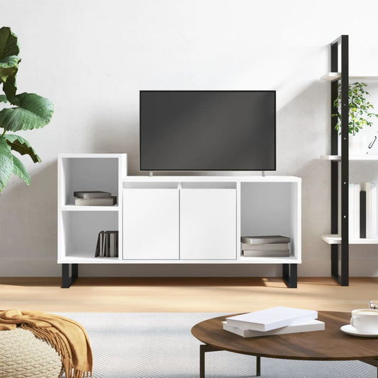 Modern Tv-meubel van bewerkt hout in stralend wit - afmetingen 100x35x55 cm Tv-meubels | Creëer jouw Trendy Thuis | Gratis bezorgd & Retour | Trendy.nl