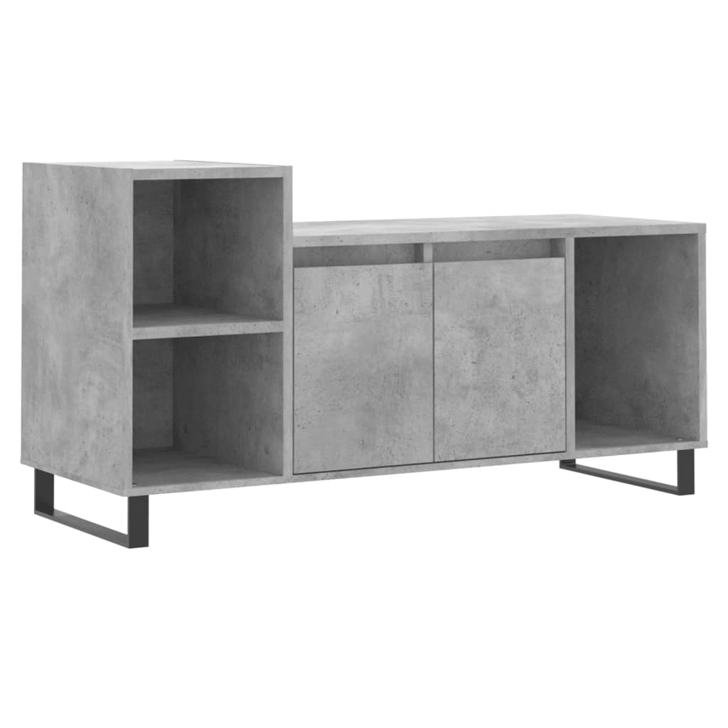 Stijlvol Tv-meubel van bewerkt hout in betongrijs - 100x35x55 cm Tv-meubels | Creëer jouw Trendy Thuis | Gratis bezorgd & Retour | Trendy.nl