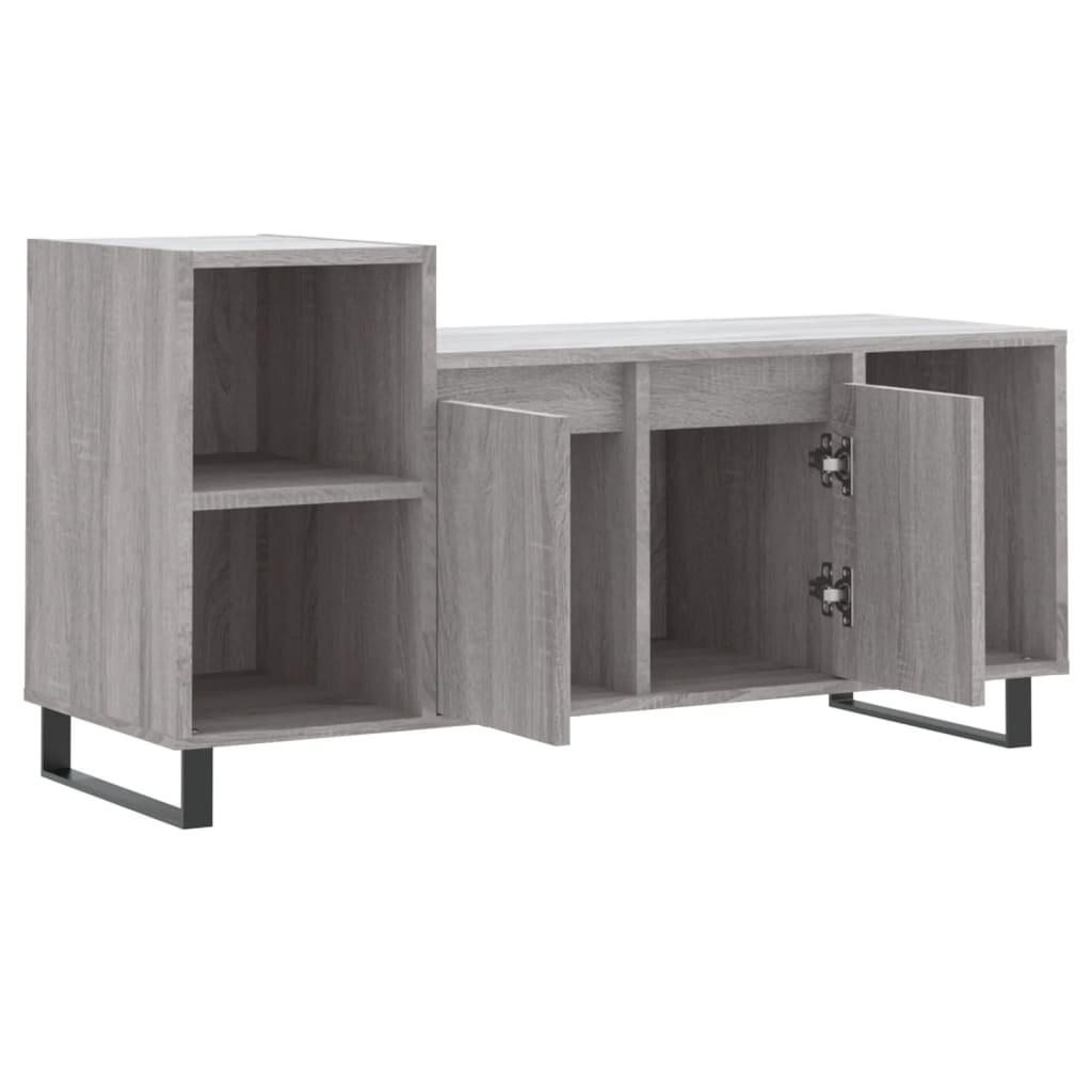 Stijlvol grijs sonoma eikenkleurig tv-meubel van bewerkt hout - 100x35x55 cm Tv-meubels | Creëer jouw Trendy Thuis | Gratis bezorgd & Retour | Trendy.nl