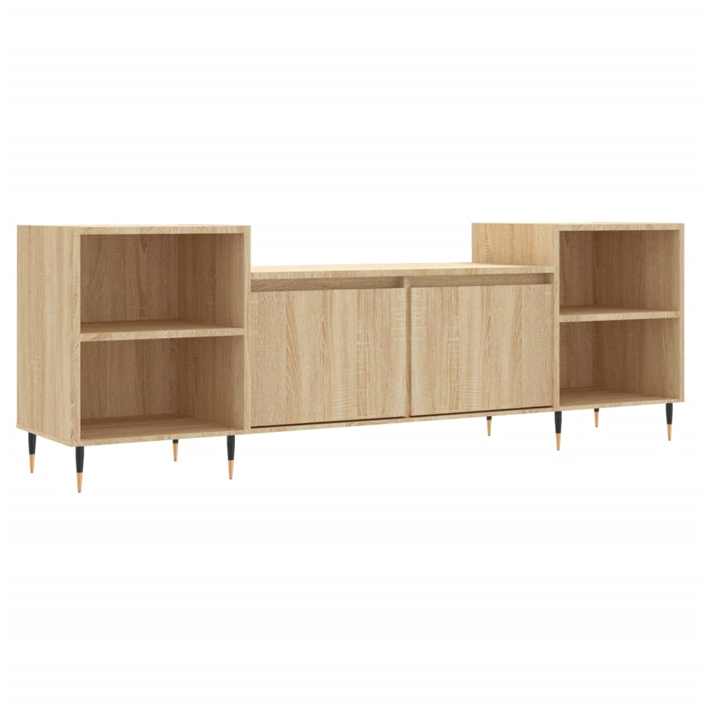 Stijlvol Tv-meubel van bewerkt hout - 160x35x55 cm - Sonoma eikenkleur Tv-meubels | Creëer jouw Trendy Thuis | Gratis bezorgd & Retour | Trendy.nl