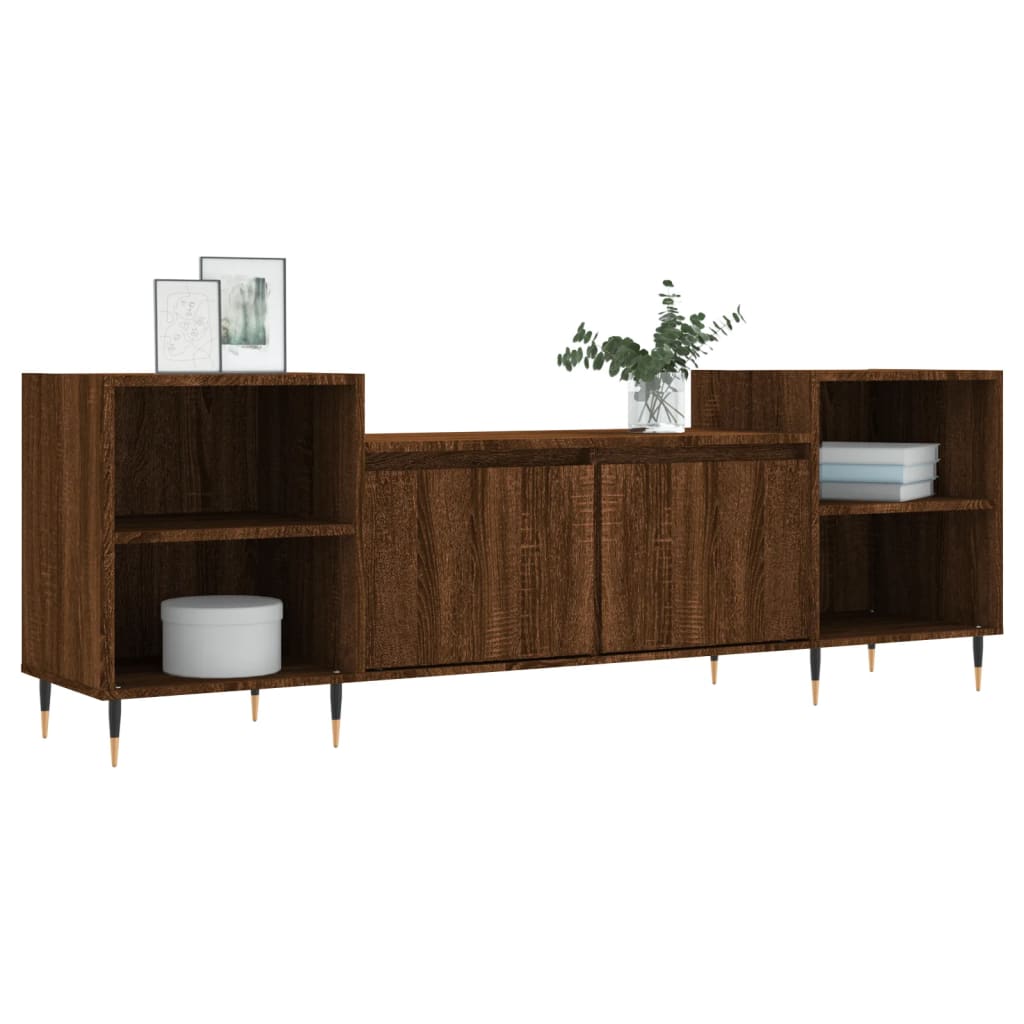 Modern Tv-meubel - 160x35x55 cm - Bewerkt hout - Stijlvol Bruin Eikenkleur Tv-meubels | Creëer jouw Trendy Thuis | Gratis bezorgd & Retour | Trendy.nl