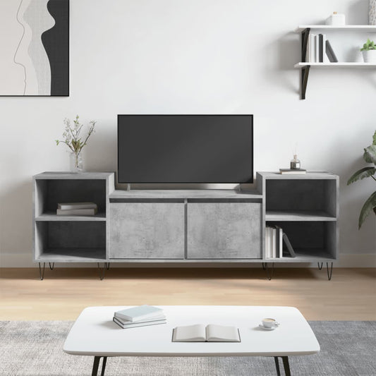 Modern Tv-meubel van bewerkt hout in betongrijs - 160x35x55 cm Tv-meubels | Creëer jouw Trendy Thuis | Gratis bezorgd & Retour | Trendy.nl