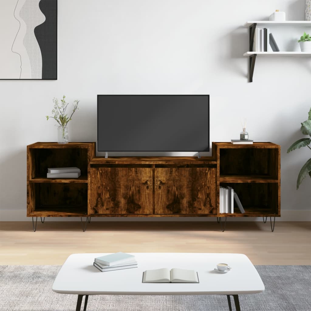 Moderne TV-kast van bewerkt eikenhout, afmeting 160x35x55 cm Tv-meubels | Creëer jouw Trendy Thuis | Gratis bezorgd & Retour | Trendy.nl