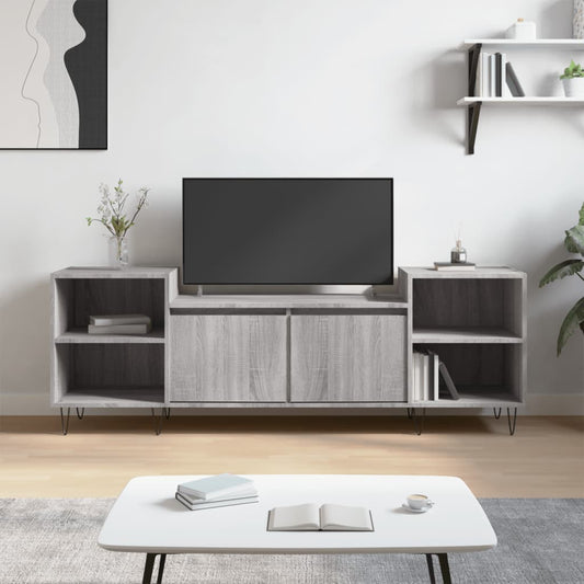 Tv-meubel van grijs sonoma eikenkleurig, bewerkt hout - 160x35x55 cm: kies voor stijl Tv-meubels | Creëer jouw Trendy Thuis | Gratis bezorgd & Retour | Trendy.nl