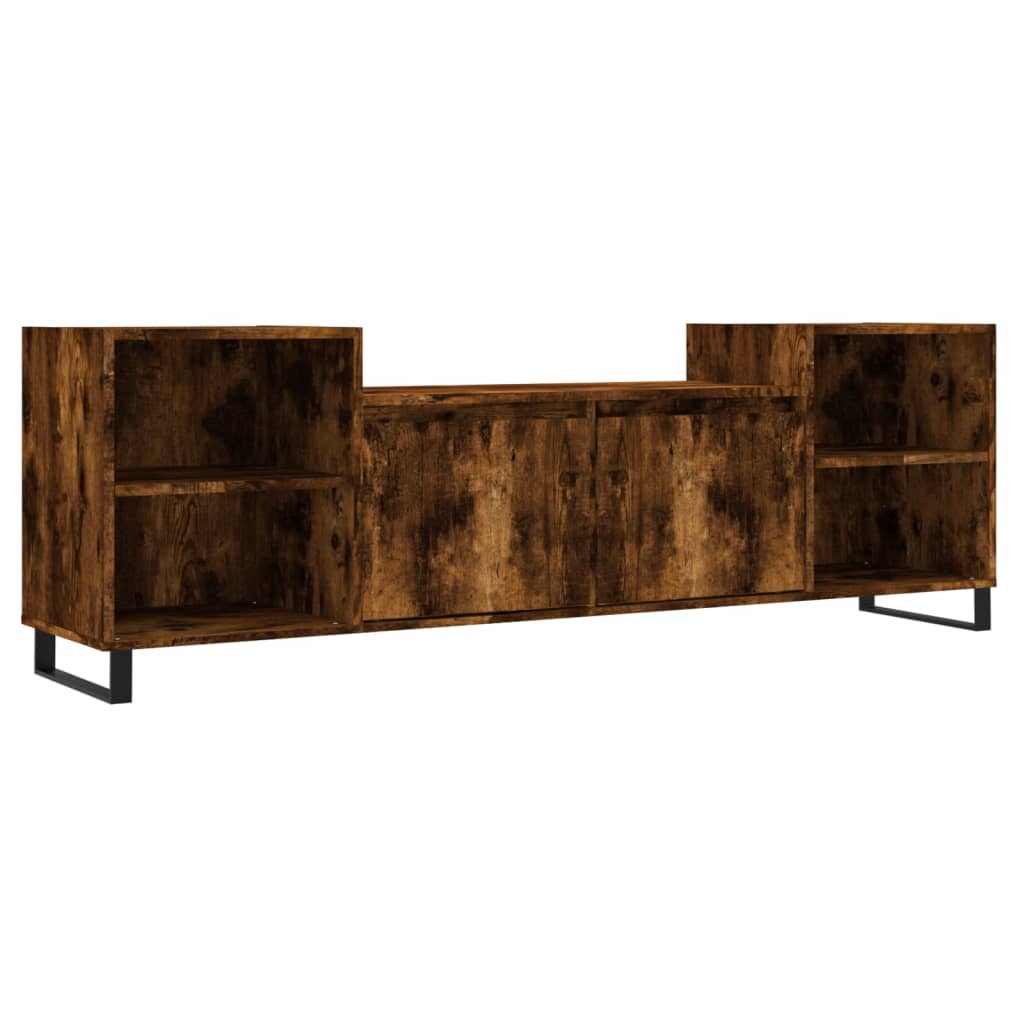 Stijlvol Tv-meubel van 160x35x55 cm in bewerkt hout met een prachtige gerookt eikenkleur Tv-meubels | Creëer jouw Trendy Thuis | Gratis bezorgd & Retour | Trendy.nl