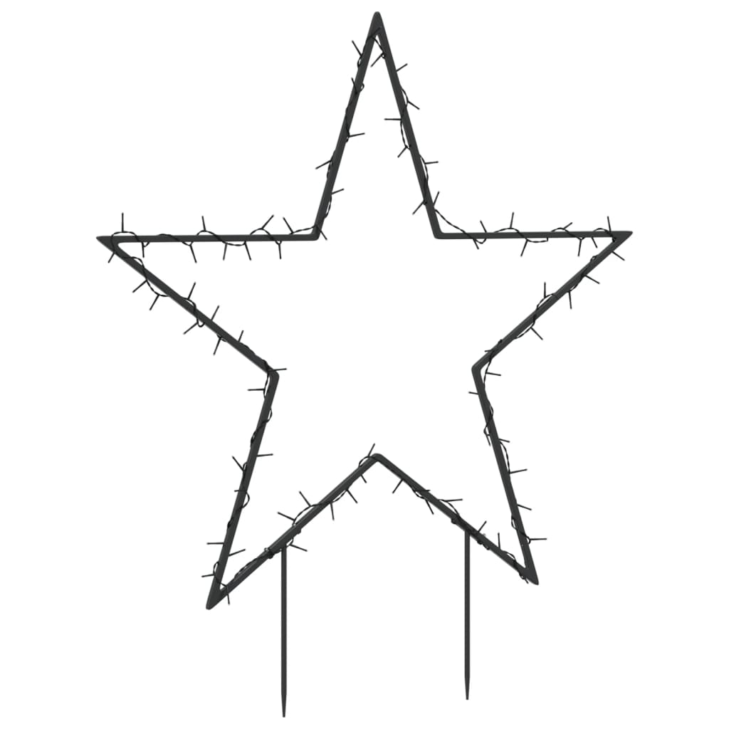 Kerstverlichting ster met grondpinnen 80 LED's 60 cm Kerstverlichting | Creëer jouw Trendy Thuis | Gratis bezorgd & Retour | Trendy.nl