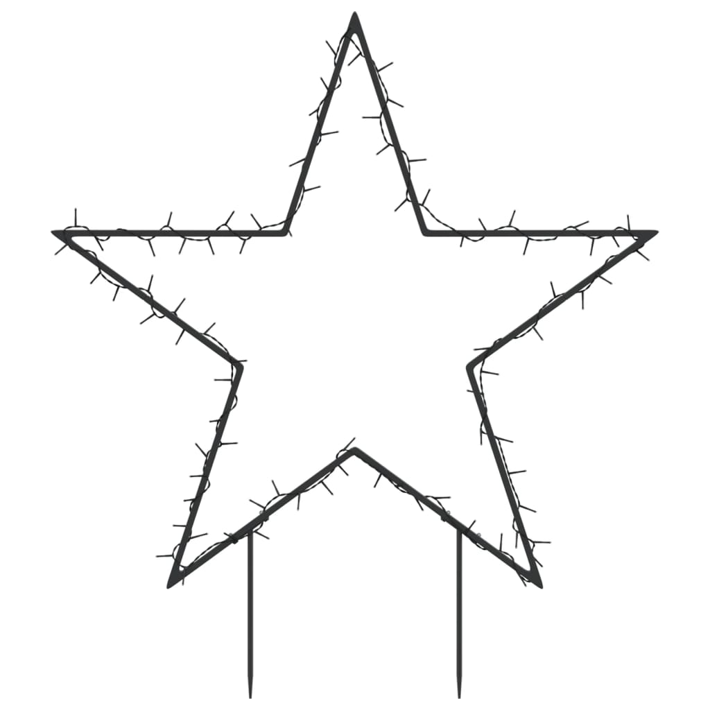 Kerstverlichting ster met grondpinnen 80 LED's 60 cm Kerstverlichting | Creëer jouw Trendy Thuis | Gratis bezorgd & Retour | Trendy.nl