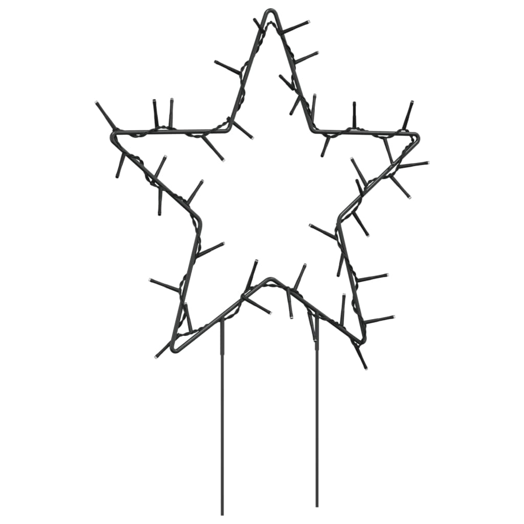 Kerstverlichting ster 3 st met grondpinnen 50 LED's 29 cm Kerstverlichting | Creëer jouw Trendy Thuis | Gratis bezorgd & Retour | Trendy.nl