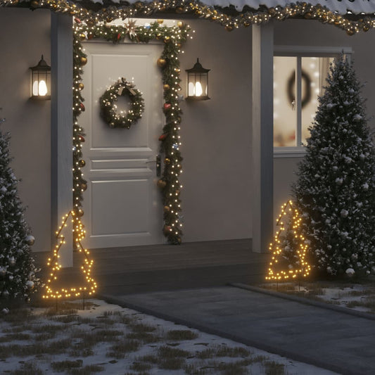 Kerstverlichting kerstboom met grondpinnen 80 LED's 60 cm Kerstverlichting | Creëer jouw Trendy Thuis | Gratis bezorgd & Retour | Trendy.nl