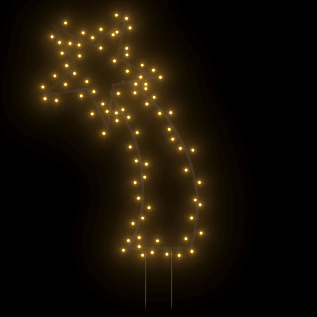 Kerstverlichting meteoor met grondpinnen 80 LED's 62 cm Kerstverlichting | Creëer jouw Trendy Thuis | Gratis bezorgd & Retour | Trendy.nl