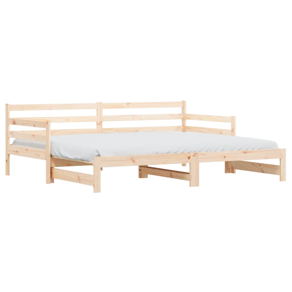 Slaapbank met onderschuifbed 90x190 cm massief grenenhout Bedden & bedframes | Creëer jouw Trendy Thuis | Gratis bezorgd & Retour | Trendy.nl