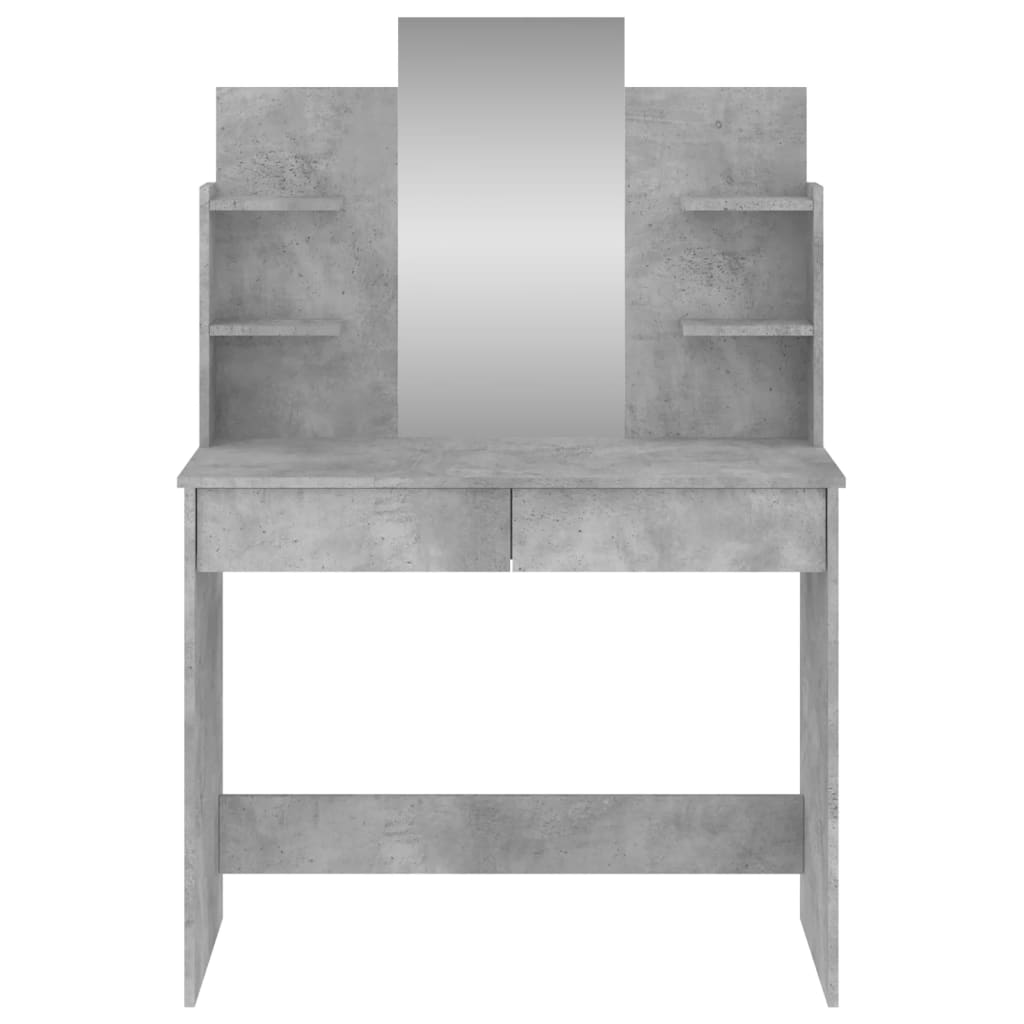 Moderne kaptafel in betongrijs met spiegel - Afmetingen 96x39x142 cm Slaapkamerkaptafels | Creëer jouw Trendy Thuis | Gratis bezorgd & Retour | Trendy.nl