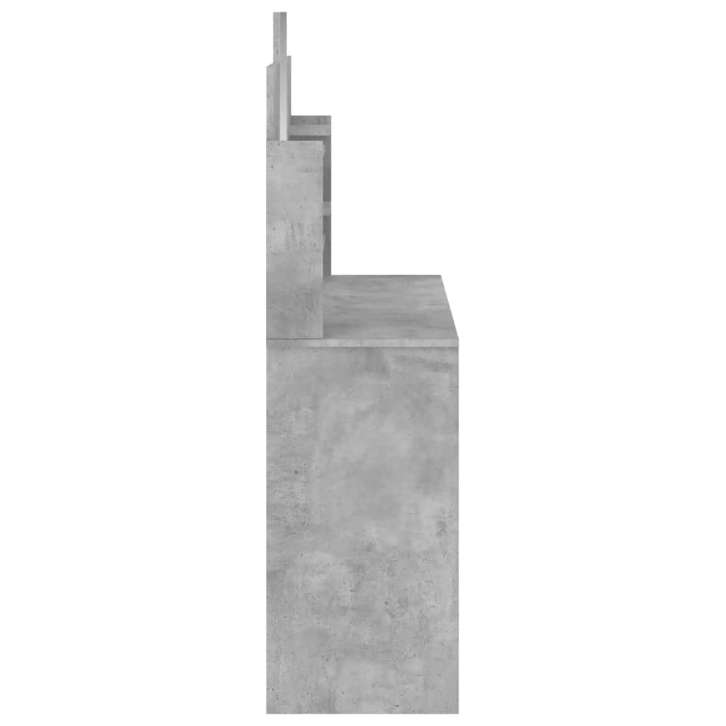 Moderne kaptafel in betongrijs met spiegel - Afmetingen 96x39x142 cm Slaapkamerkaptafels | Creëer jouw Trendy Thuis | Gratis bezorgd & Retour | Trendy.nl