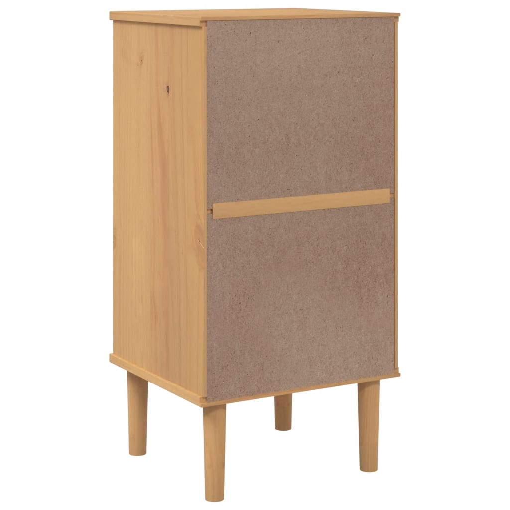 Dressoir SENJA rattan-look 80x35x80 cm massief grenenhout bruin Nachtkastjes | Creëer jouw Trendy Thuis | Gratis bezorgd & Retour | Trendy.nl