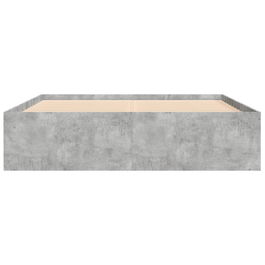 Bedframe betongrijs 140x190 cm Bedden & bedframes | Creëer jouw Trendy Thuis | Gratis bezorgd & Retour | Trendy.nl