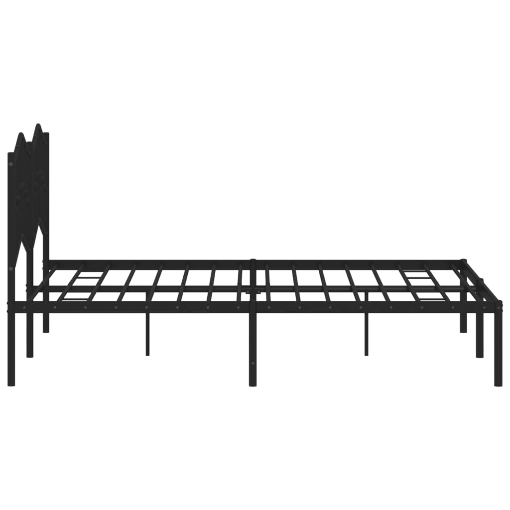 Stijlvol en stevig bedframe met zwart metalen hoofdbord - 140x190 cm Bedden & bedframes | Creëer jouw Trendy Thuis | Gratis bezorgd & Retour | Trendy.nl
