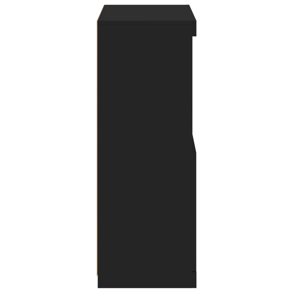 Dressoir met LED-verlichting 60,5x37x100 cm zwart Dressoirs & buffetkasten | Creëer jouw Trendy Thuis | Gratis bezorgd & Retour | Trendy.nl