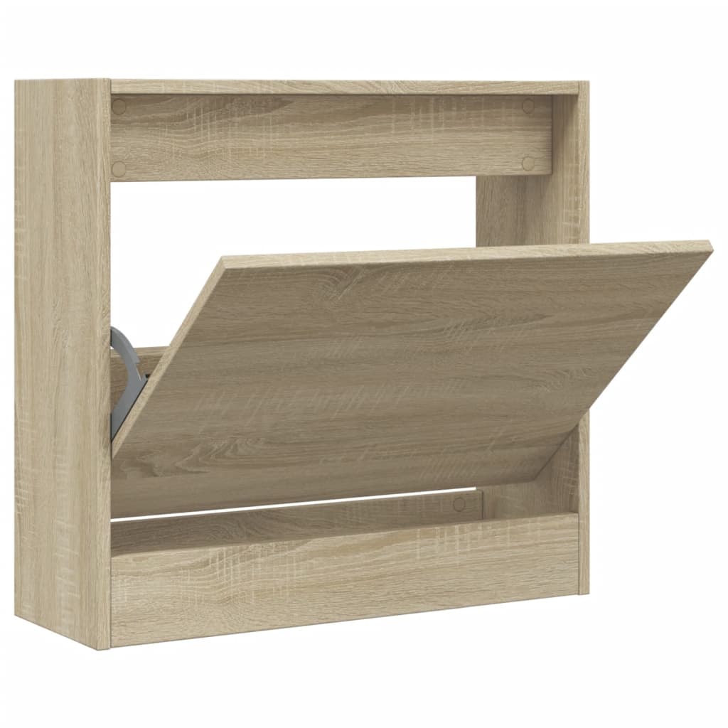 Schoenenkast 60x21x57 cm bewerkt hout sonoma eikenkleurig Schoenenrekken | Creëer jouw Trendy Thuis | Gratis bezorgd & Retour | Trendy.nl