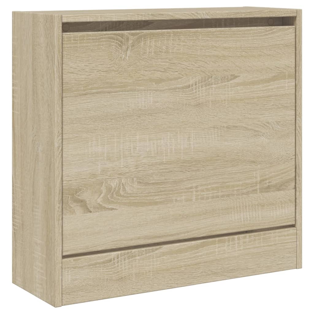 Schoenenkast 60x21x57 cm bewerkt hout sonoma eikenkleurig Schoenenrekken | Creëer jouw Trendy Thuis | Gratis bezorgd & Retour | Trendy.nl